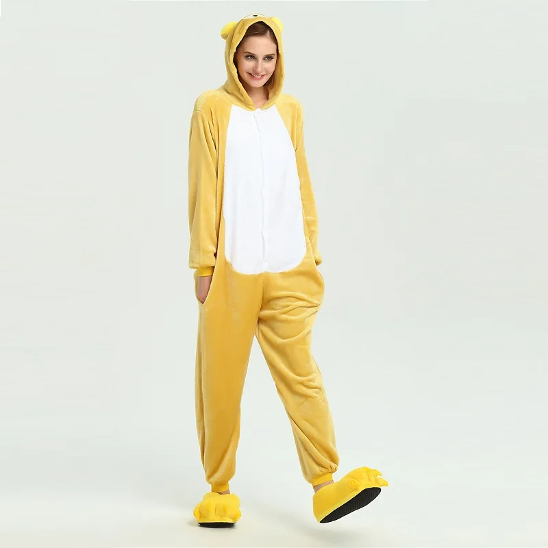 Кигуруми Единорог пижамы для взрослых животных Пикачу Onesie Для женщин Для мужчин пара зимний Пижамный костюм, ночная рубашка, фланелевые пижамы