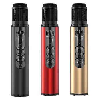 

Wireless Bluetooth Microphone Built-in 2600mAh Rechargeable Battery Portable Karaoke Live Conference Mic Hi-Fi Stereo Speaker