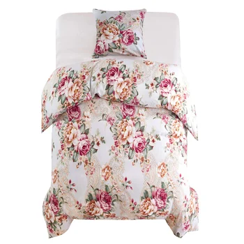 

Vidaxl PCs. Bedding Set flower pattern 155x200/80x80 cm multicolour