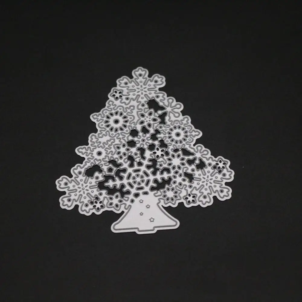 

AZSG snowflake tree Cutting Dies Clear Stamps For DIY Scrapbooking/Card Making Decorative Silicone Stamp Crafts