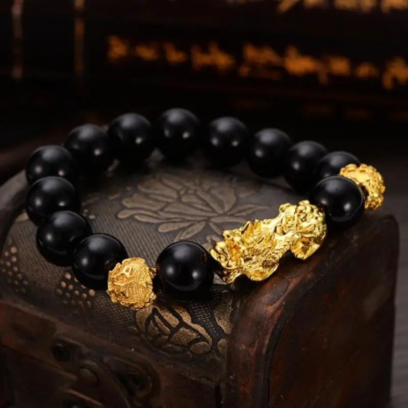 6 слов китайский браслет Lucky Enegry God Beast Pixiu ювелирный подарок золотой цвет смелые