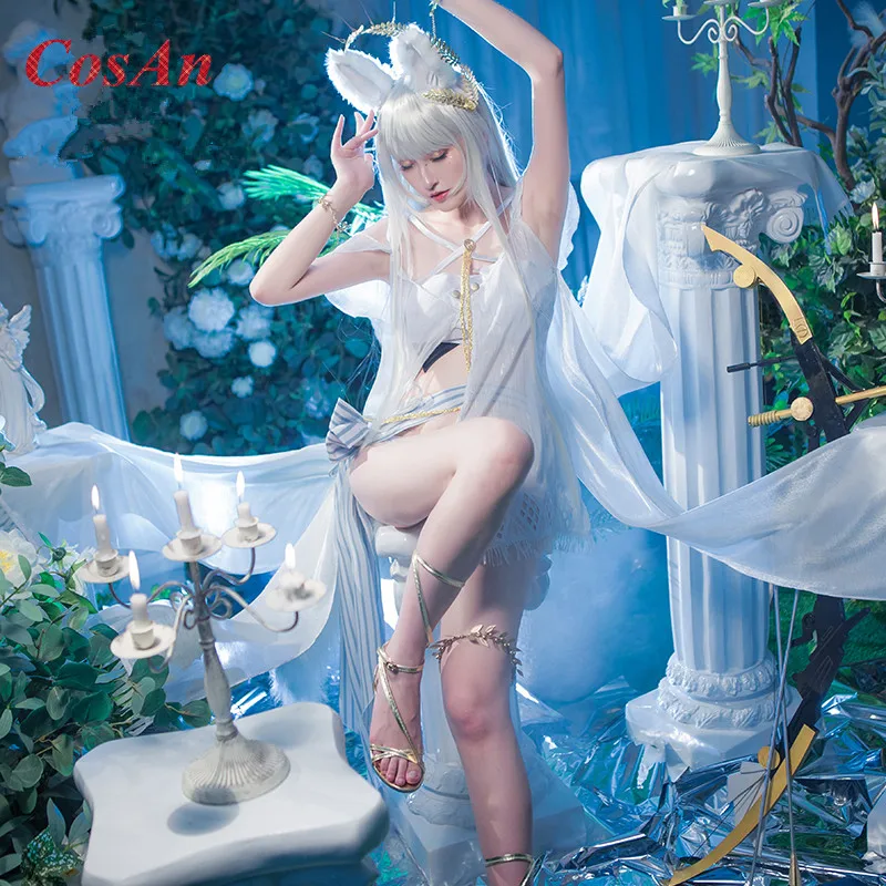 white costume swimming