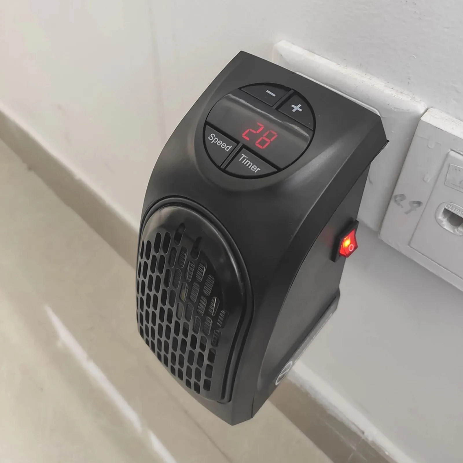 

Fan Space Heater Electric Heater Household Electric Heater Handy Heater Energy-saving Desktop 110-220V ABS 400W Air Warmer