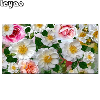

5D DIY Diamond Painting Full Square round Drill The briar and the rose Diamond Embroidery flowers Rhinestone Mosaic Cross Stitch