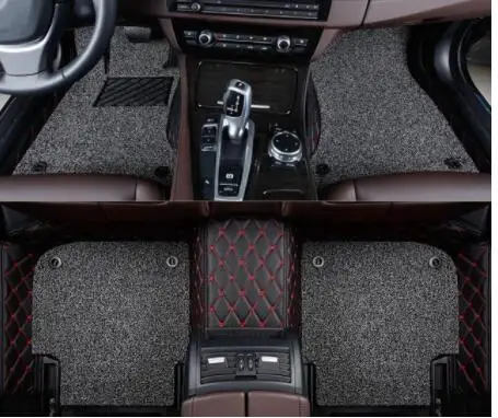 Водонепроницаемые автомобильные коврики для всех моделей audi всесезонный автомобильный коврик для пола искусственная кожа полностью окруженный - Название цвета: 1