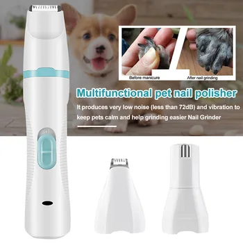 

Portable For Dogs Home Trimmer Cordless Smoothing Shaving USB Rechargeable Low Noise Cat Electric Pet Nail Grinder Painless