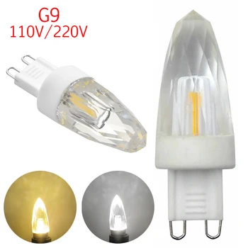 

G9 1505 COB LED Dimmable Crystal Light Bulb Spotlight Repalce Chandelier Lamp AC 110V 220V Ceiling Lamp Chandelier Light Bulb 3W