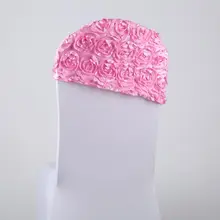 Атласная Розетка из спандекса банкетные ленты для свадебных стульев