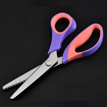 

Dressmaker Scissors For Sewing Tailor Zig Zag Scissors Pinking Shears Cut Craft Leather Fabric Textile DENIM Cutting Scissors