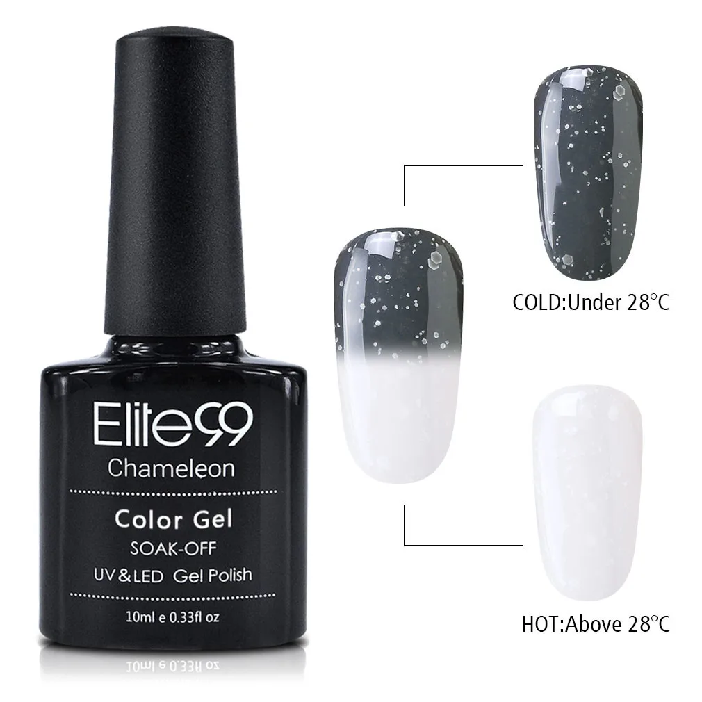 Elite99 10 мл Снежный термальный УФ-гель для ногтей изменение температуры УФ-светодиодный дизайн ногтей настроение Цвет гель лак Гибридный лак Эмаль - Цвет: 9721
