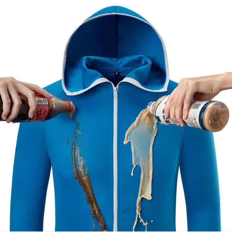 Человек рыбалка nanotech одежда Tech гидрофобная рыболовная одежда Открытый Отдых Туризм Куртка с капюшоном водонепроницаемая быстросохнущая - Цвет: same as picture