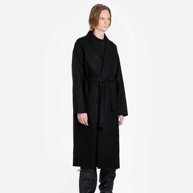 S~ 6XL! Настраиваемая новая мужская одежда модное шерстяное пальто средней длины костюм воротник пропускная способность Свободное пальто