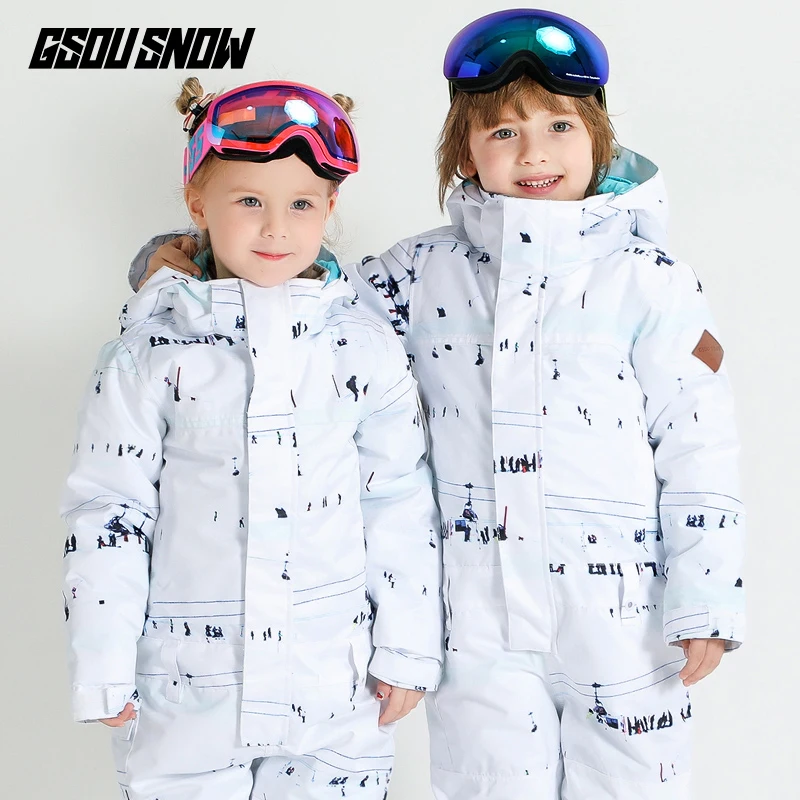 Gsou trajes de esquí bluemagic para niños, mono impermeable para
