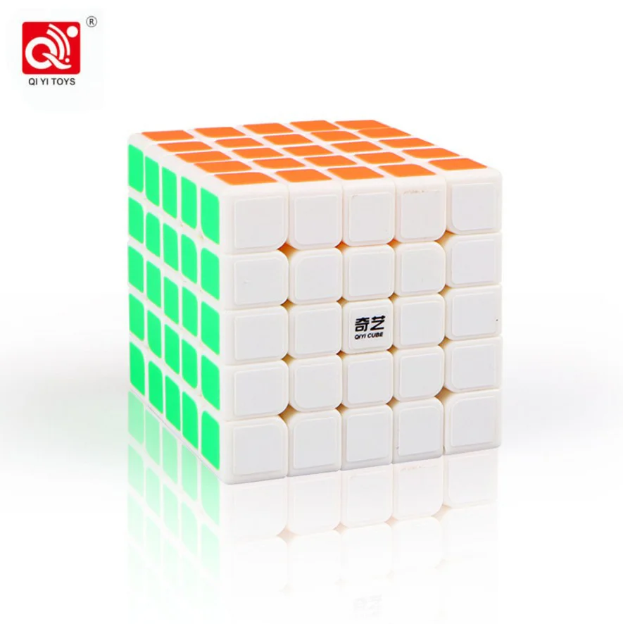 QiYi QiZheng, 5x5x5, магический куб, черная наклейка, профессиональные скоростные Детские кубики, игрушки, головоломка, обучающая, Cubo Magico, Подарочные игрушки
