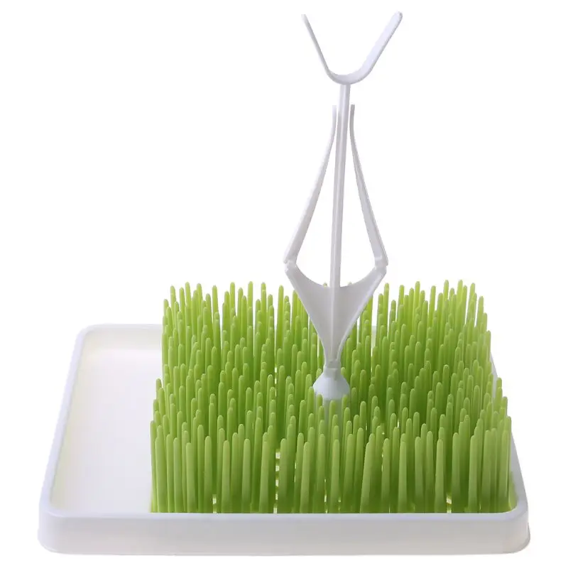 Baby Bottle Countertop Drying Rack Creative Lawn Shape Bottle Dryer Utensils Drying Holder Drain