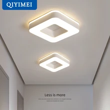 Luz LED De Techo para decoración De pasillo, lámpara frontal para balcón, porche, blanco y negro plafón, nuevo diseño