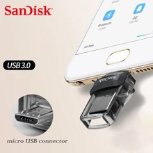 SanDisk Ultra Dual SDDD3 64 Гб 128 Гб флэш-накопитель 256 Гб карта памяти скорость чтения до 130 МБ/с. 32Гб 3,1 флеш-накопитель