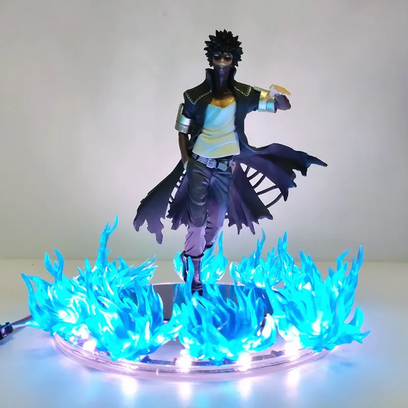 My Hero Academia Anime Figures Dabi Blue Fire Scene DIY Led PVC Toy 17cm Boku no Hero Academia Dabi Statue Action Figurine Doll