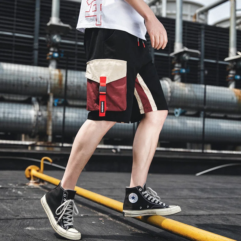 

2021 Summer Shorts Mens Sports Cargo Middle Pants Casual Fashion Solid Color Loose Thin Multi Pocket Sweatpants Men S-4XL