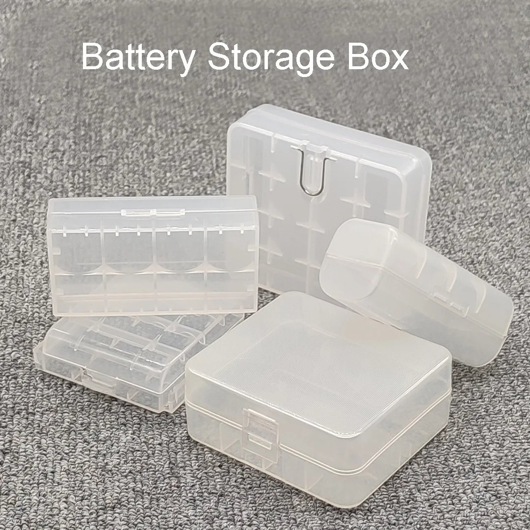 18650 20700 21700 26650 Battery Storage Box Hard Case Holder 4AA 4AAA Rechargeable Power Bank Plastic Transparent |