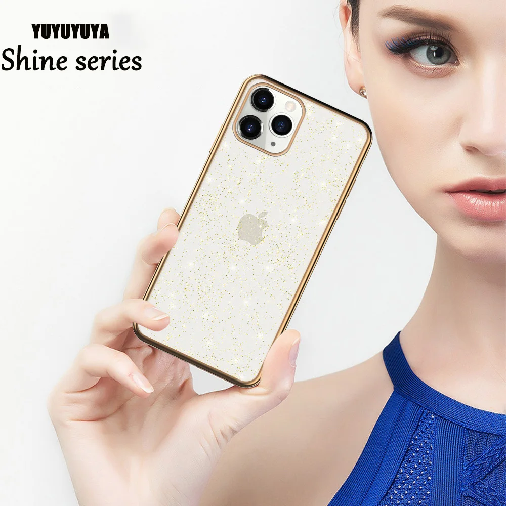 Чехол для телефона iPhone 11 Pro Max блестящий звездное небо se x xr xs max Мягкий защитный
