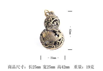 

Calabaza hueca, artículos de cobre, adorno colgante, colección de artesanías, objeto antiguo