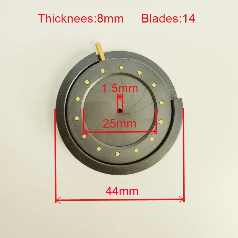 1.5-25mm Mechanical Iris Aperture Diaphragm Microscope Camera Condenser Parts - Foto 3