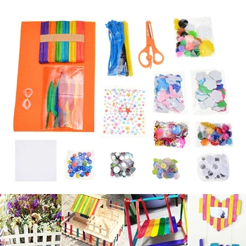 

DIY Manual Material Bag Chenille Stems Jumbo Craft Box Multi Color Kids Creativity Handcraft Children Toys Set