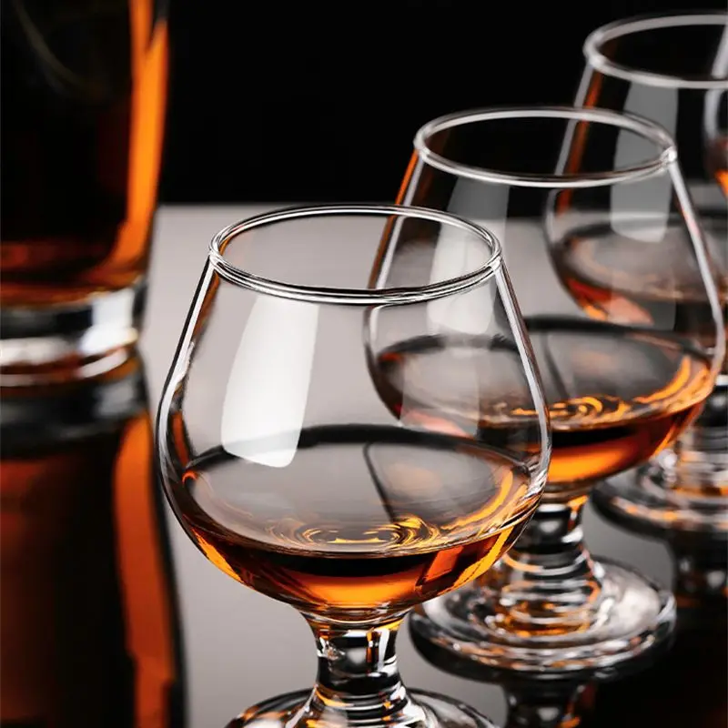Brandy Snifters European Brandy Glass Low Leg Reinforced Unleaded Glass Various Sizes Can Hold Red Wine Cognac Whisky 6PCS