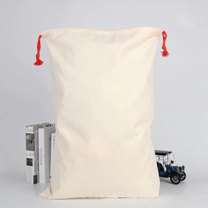 New Year Gift Santa Sacks Personalized Large Santa Claus Bag Custom Christmas Canvas Gift Bags Drawstring Cotton Santa Luvy