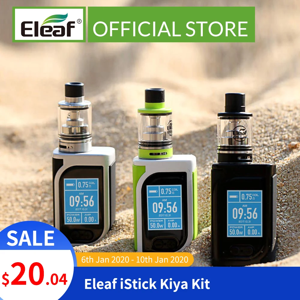 Online [RU ES] Original Eleaf iStick Kiya Kit Mit GS Juni Gebaut in 1600mAh VS iStick Tria 0,75 1.5ohm GS Luft Spule Elektronische Zigarette