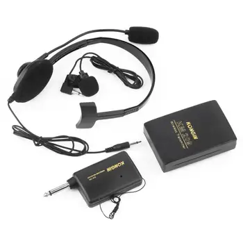 

Portable VHF Stage Wireless Lavalier Lapel Headset Microphone System Mic FM Transmitter Bodypack Transmiter