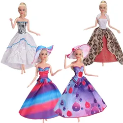 Robe de princesse Cosplay pour poupée Barbie, 1/6 pouces, épaules dénudées, vêtements de fête, accessoires pour maison de poupée, jouets pour enfants, 11.5 