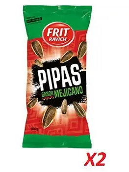 

Pipas Roasted Sunflower Seeds Mexicana Fried Ravich 160grs – Pack of 2 Units