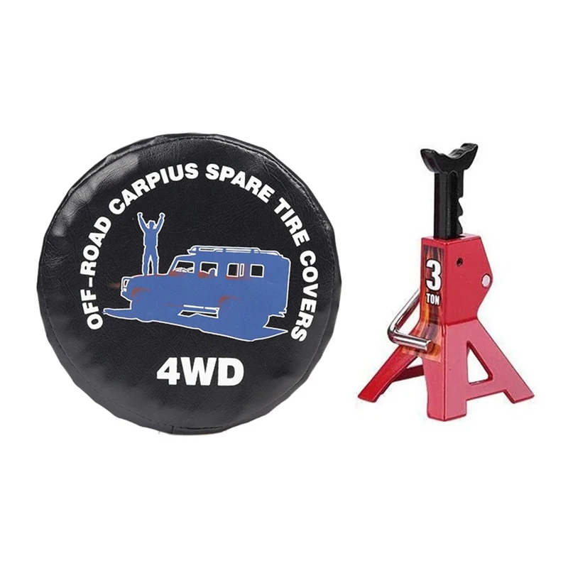 2 Pcs RC Car Part: 1 Decoration Spare Tire Cover &amp Metal 3 Ton Scale Jack Stands | Игрушки и хобби