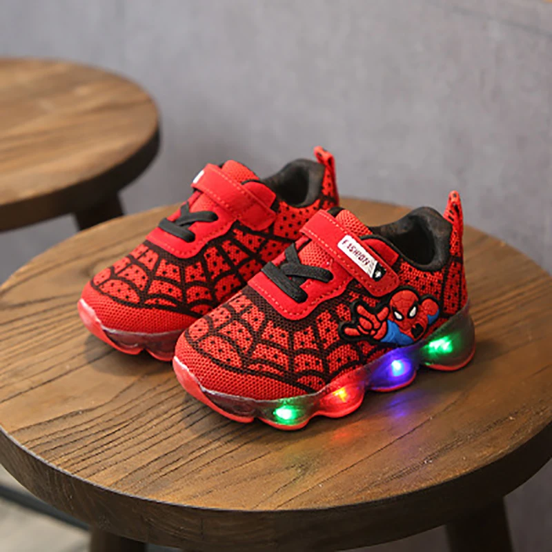 

Children's Sneakers Autumn Spring Running Shoes Light Breathable Kids Boys Girls Mesh Sports Leisure Led Shoes
