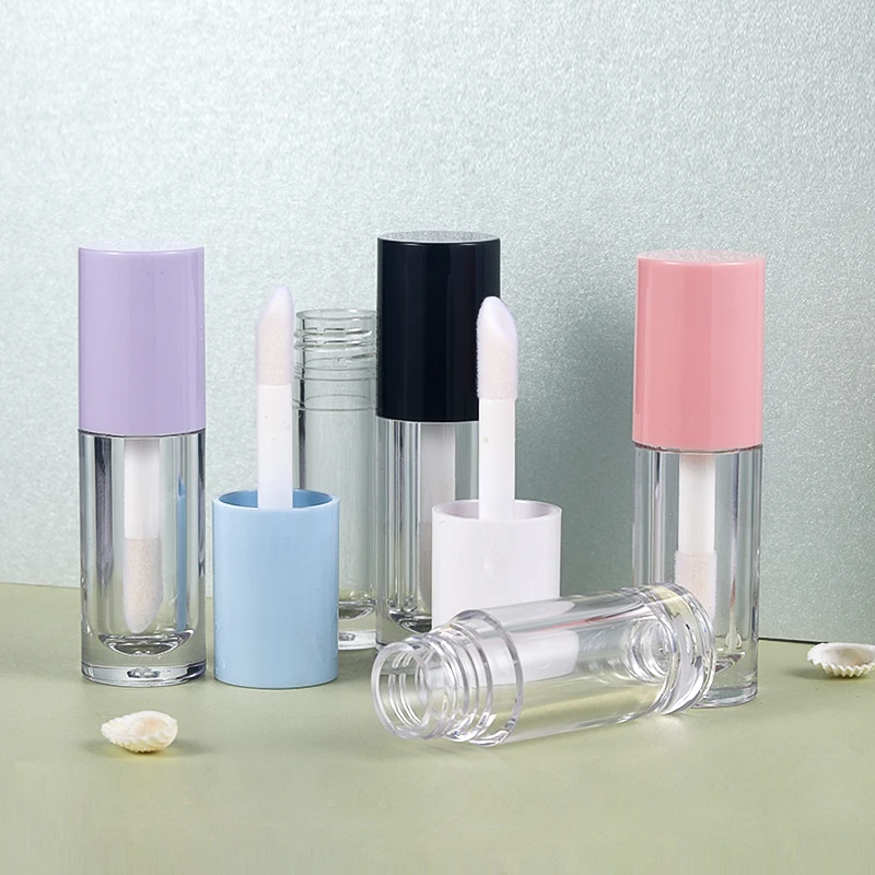 

10/30/50pcs 6ml Round Empty Clear Lip Gloss Tube Lip Balm Bottle Container Travel Refillable Bottle Transparent Hot