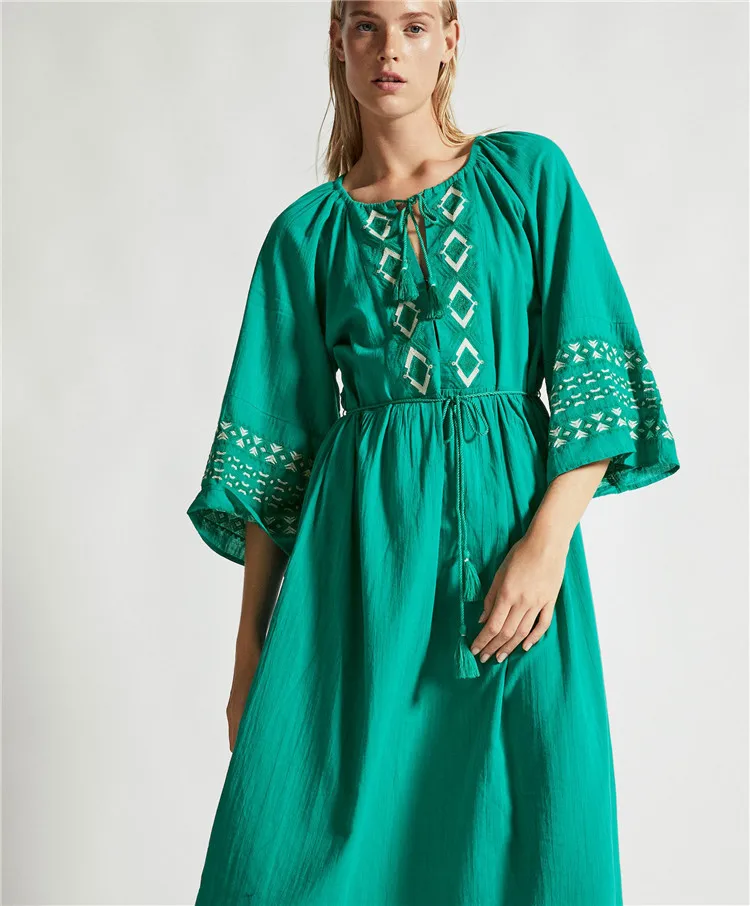 Cotton Beach Cover up Robe de Plage Swimwear Holiday Beach Dresses Women bikini Cover up Wrap Long Dress Sarong Tunic