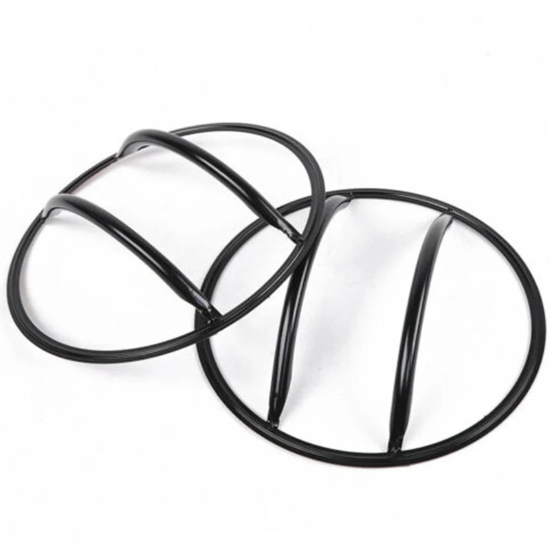 Pair Front Headlight Lamp Guard Cover Trim For Jeep Wrangler JL JT