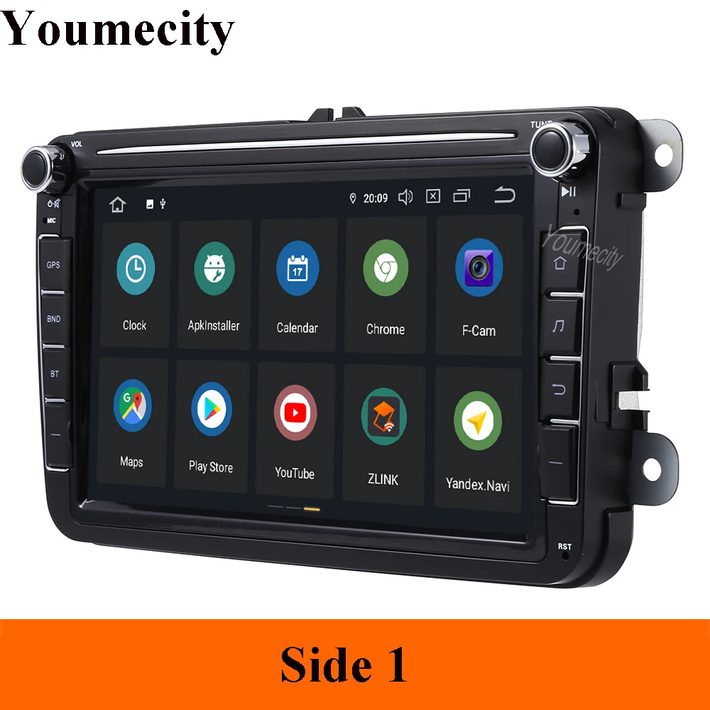Best 4GRAM Android 9.0 Car DVD Video Player for VW Tiguan Transporter Passat Touran EOS Golf Caddy Scirocco Jetta Bora with GPS Radio 3