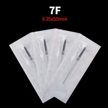 500 шт. иглы для макияжа 7F стерилизованные иголки для бровей из нержавеющей стали