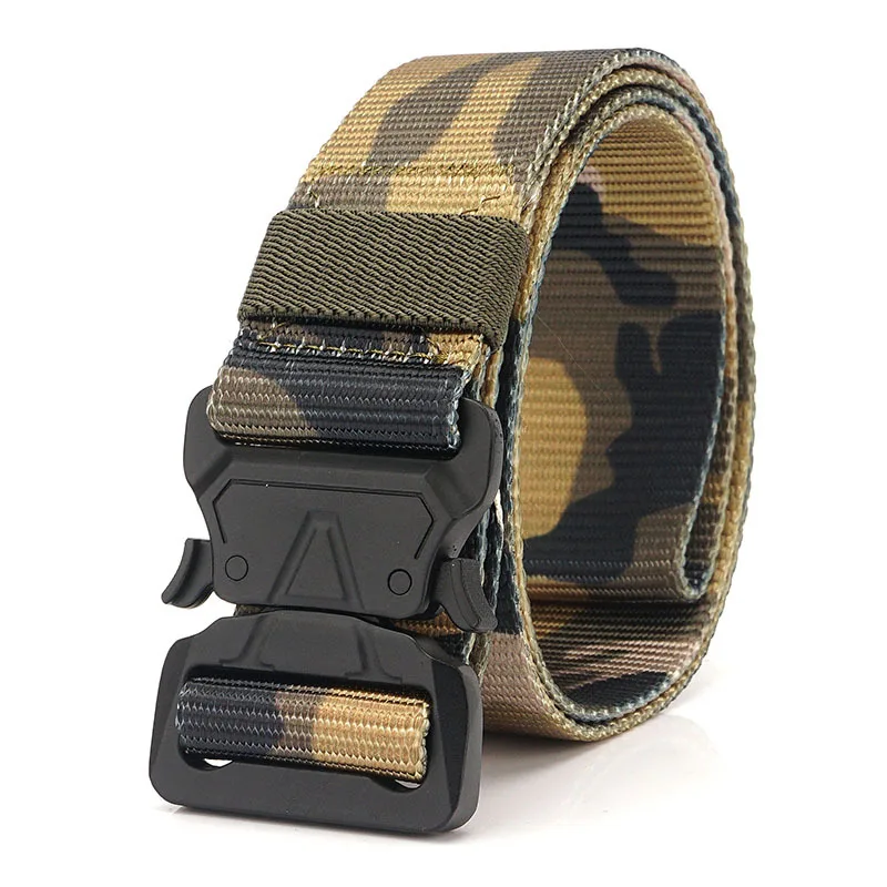Camouflage 03 Winfox тактические ремни нейлон военный ремень с металлической пряжкой Регулируемый сверхпрочный тренировочный пояс Охотничьи аксессуары - Цвет: Camouflage 03