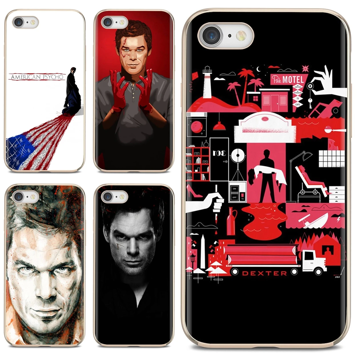 For iPod Touch iPhone 11 Pro 4 4S 5 5S SE 5C 6 6S 7 8 X XR XS Plus Max Silicone Shell Cover horror American TV Dexter | Мобильные