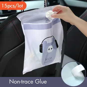 

Portable Car paste-type garbage bags hanging mini multifunction car cleaning kits with disposable trash