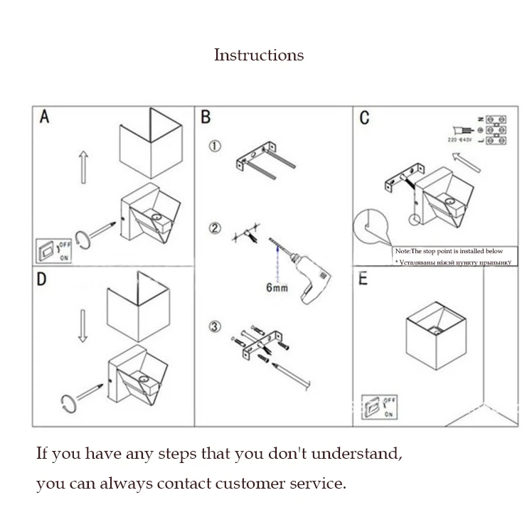 Светодиодный настенный светильник водонепроницаемый 6 Вт|Комнатные настенные LED