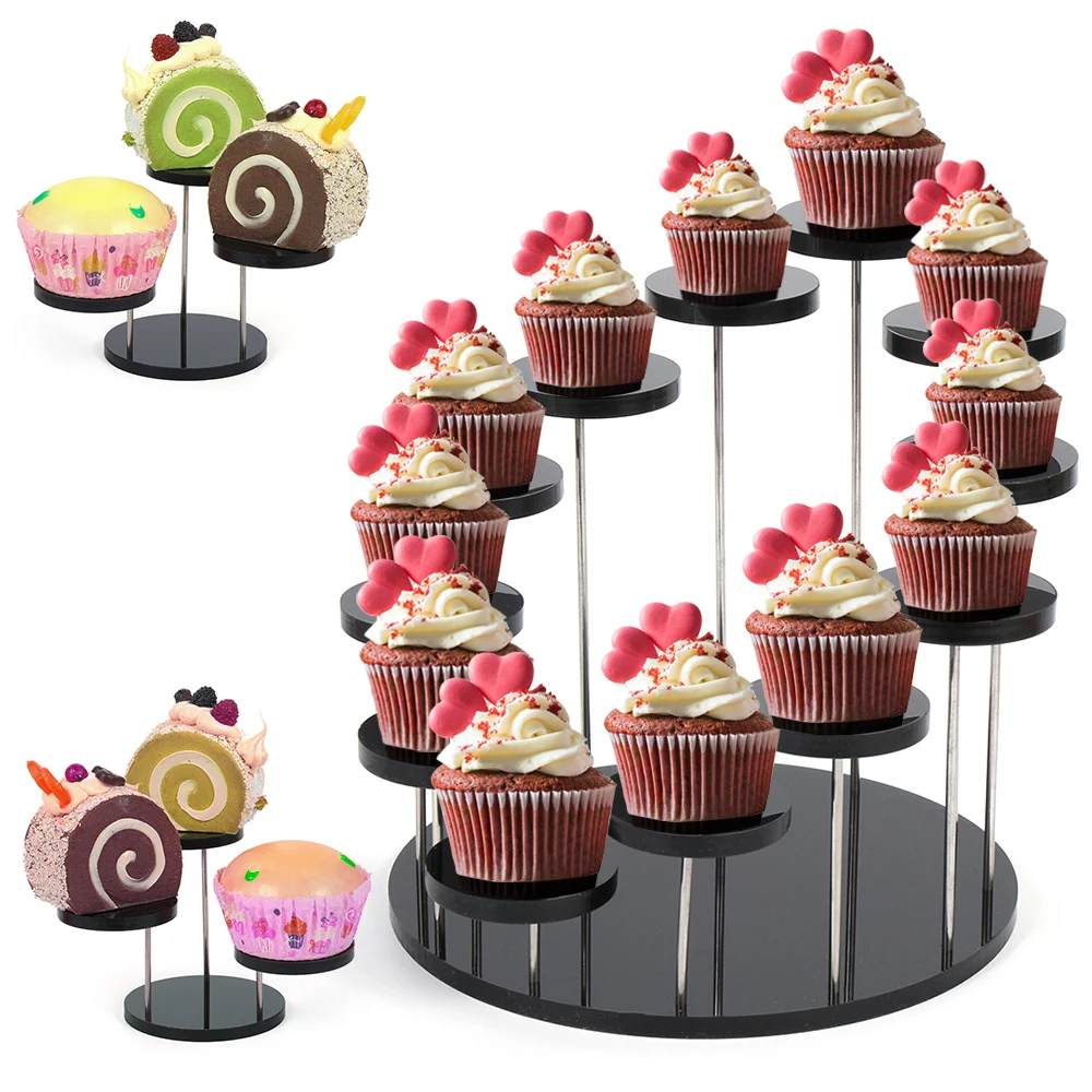 New Acrylic Display Stand Jewelry Organizer Showcase Cupcake Stand Cake Dessert Storage Rack Holder Party Decor Tools