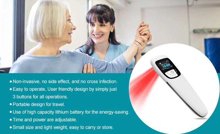 Portable Auto timer Red Light Laser Therapy Back Muscle Pain Relief Device Instrument