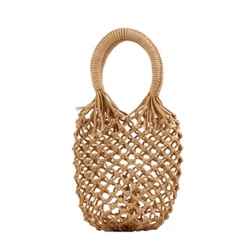 

Lovevook woven bags women handbags with top-handle beach bag for summer shopping bags for ladies 2020 hollow cotton rope bohemia