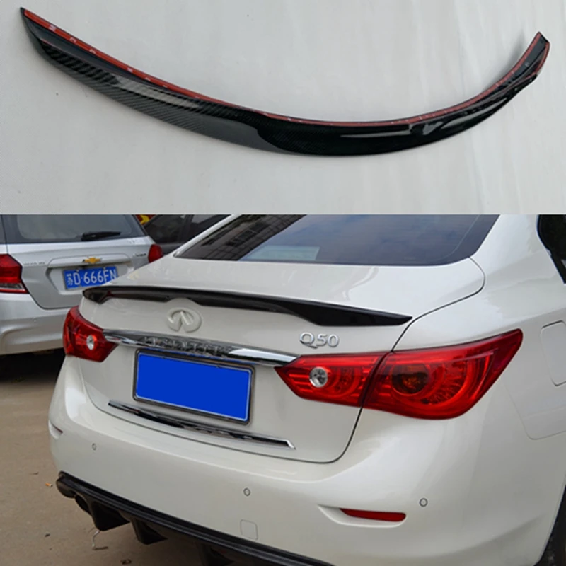 Авто подходит для Infiniti Q50 Q50S спойлер 2014 2015 2016 2017 из углеродного волокна задний