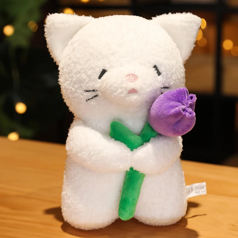 thumbnail image 1 of Peluche suave de animales para bebé, oso de peluche de 15-40cm, conejo, gato, abrazo, flores, almohada, regalo de cumpleaños, 1 of 4